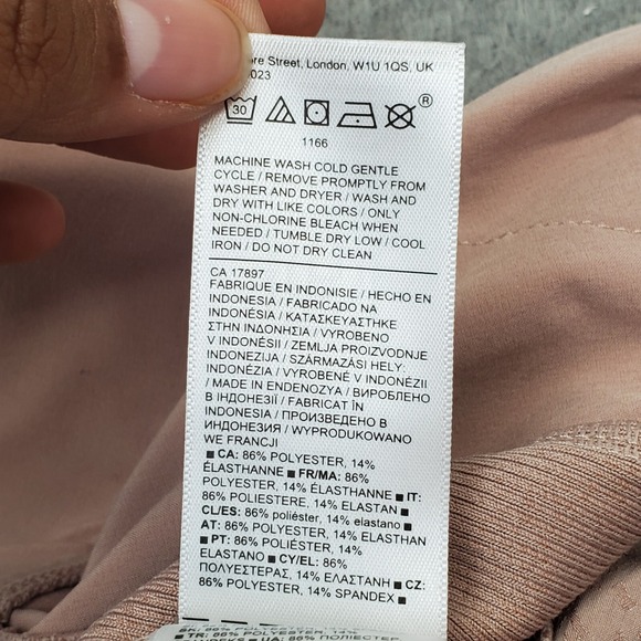 Athleta Ankle Pants Womens 4 Multi Slashed Pocket Elastic Waist Slit Leg Pull On - Picture 9 of 9